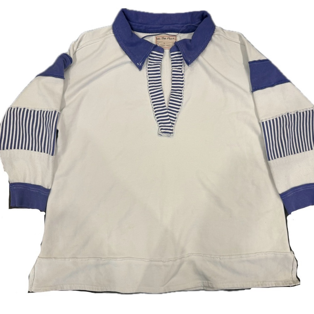 We The Free Free People Preppy Collared Pullover Women’s Large Oversized